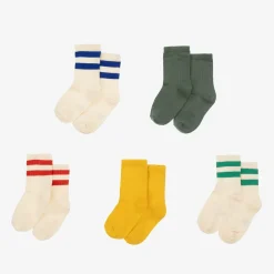 Boys Ivory Ankle Socks (5 Pack)