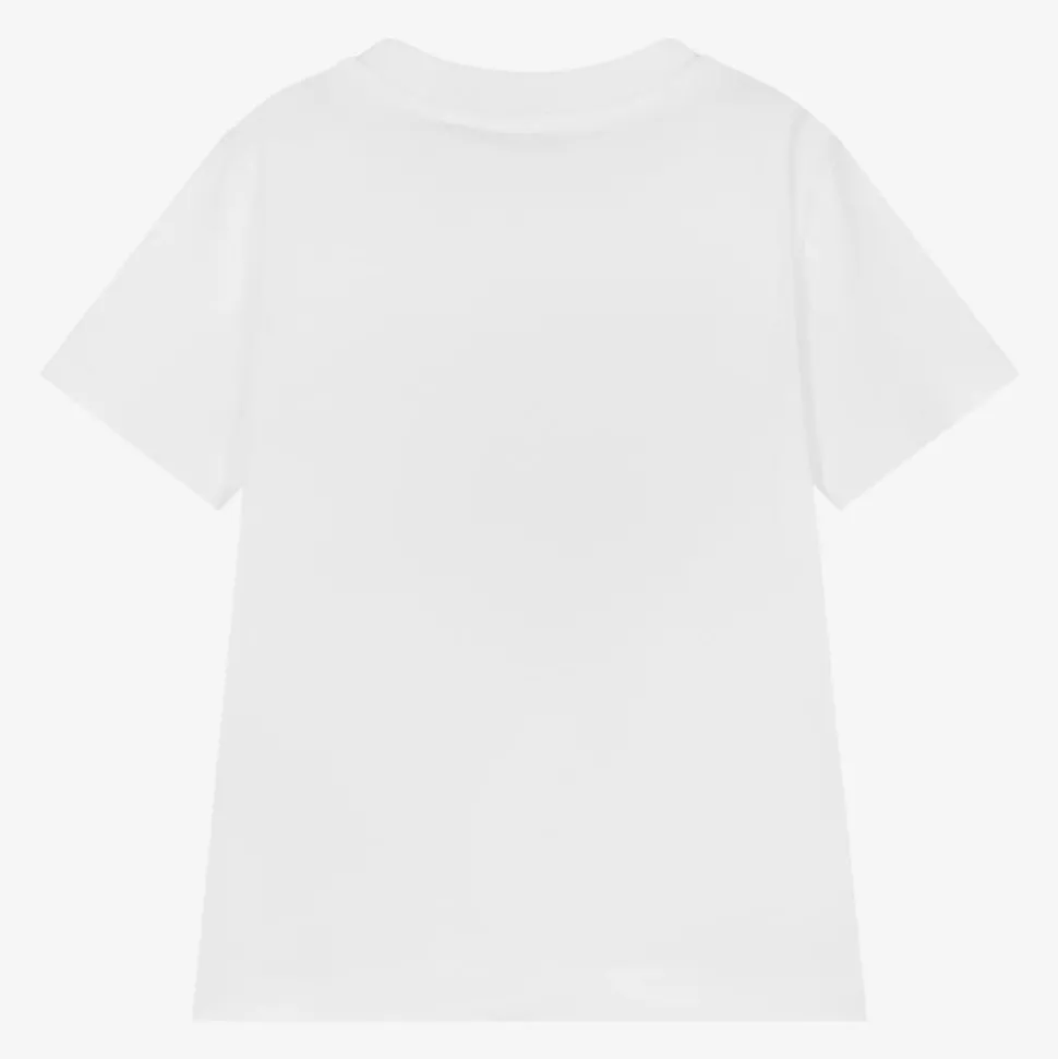 Boys Ivory Cotton Batman Print T-Shirt