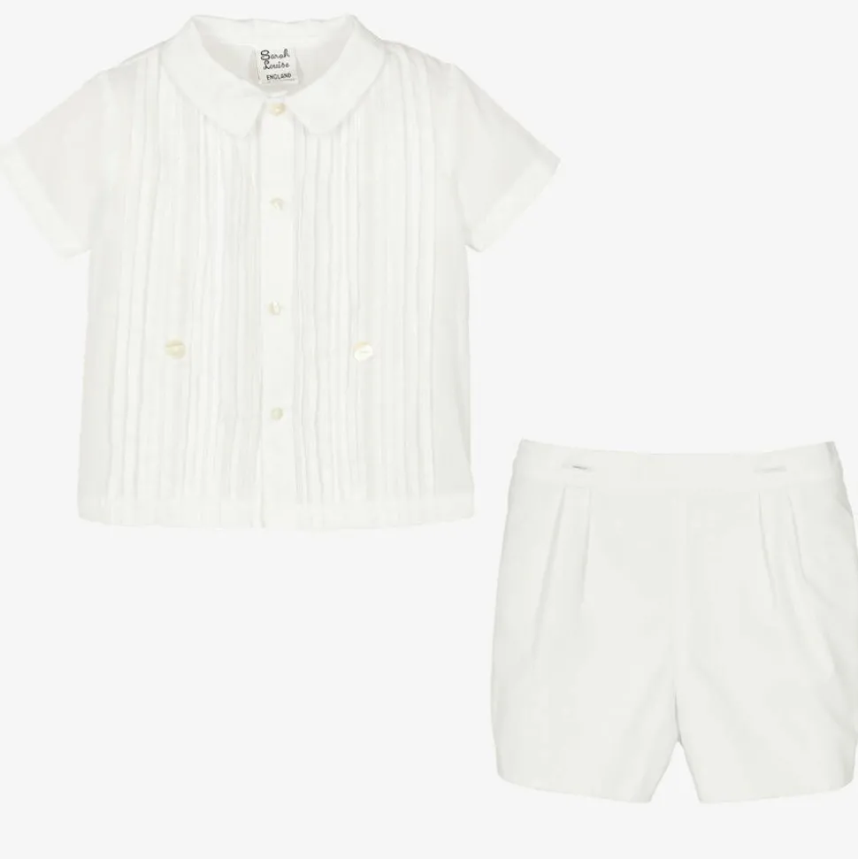 Boys Ivory Cotton Buster Suit