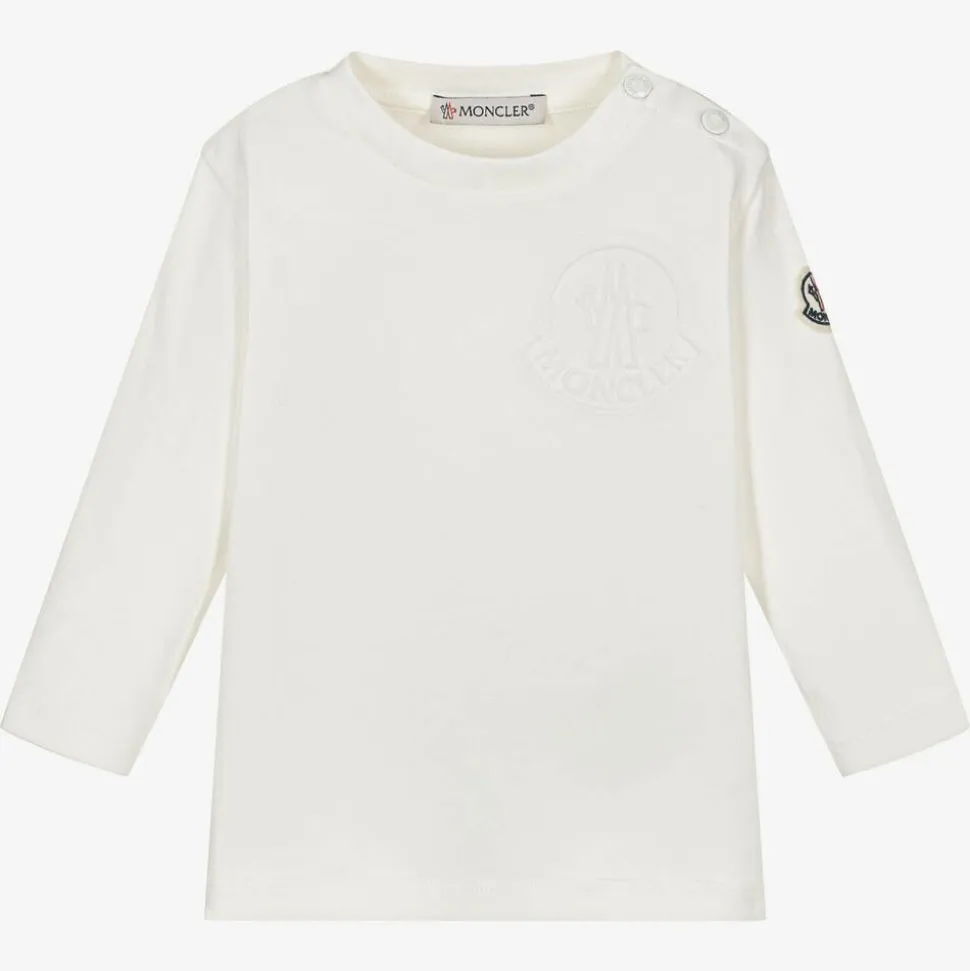 Boys Ivory Cotton Embossed Top