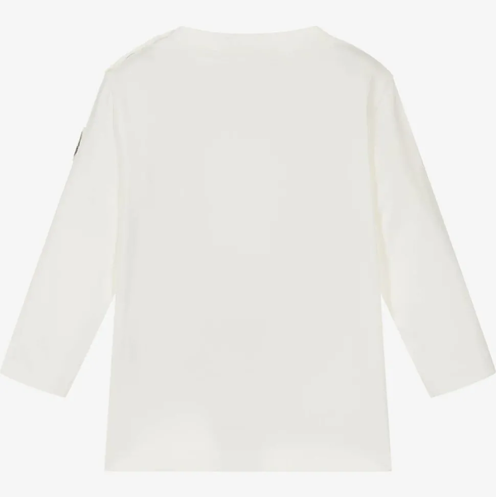 Boys Ivory Cotton Embossed Top