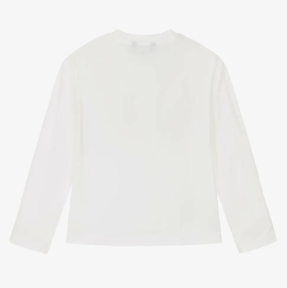 Boys Ivory Cotton Lenticular Top
