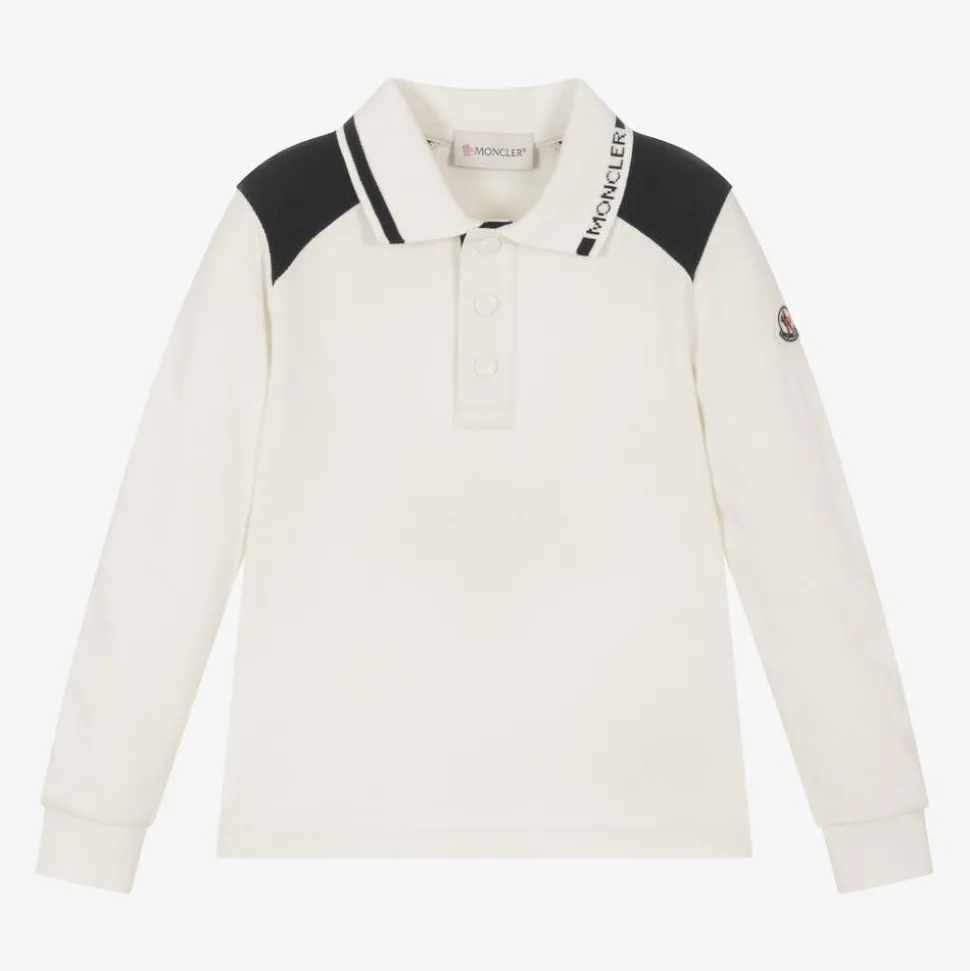 Boys Ivory Cotton Polo Shirt