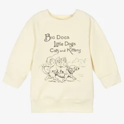 Boys Ivory Cotton Sweatshirt
