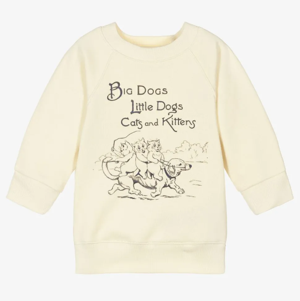 Boys Ivory Cotton Sweatshirt