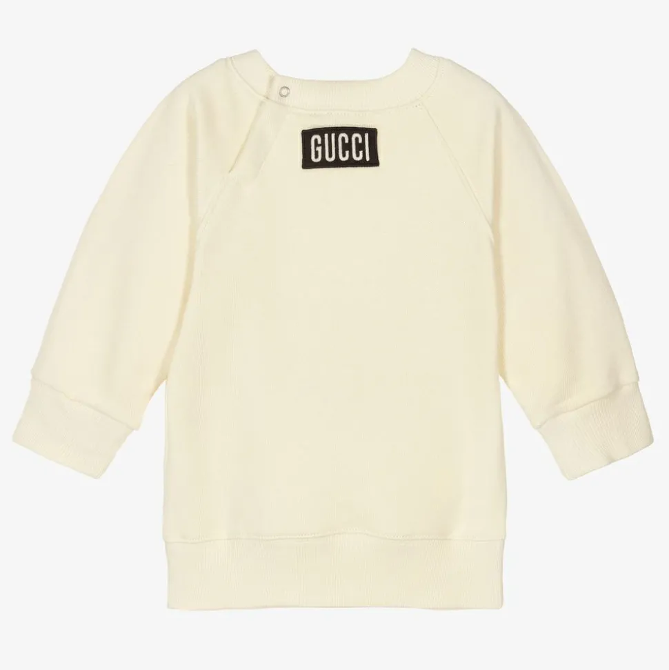Boys Ivory Cotton Sweatshirt