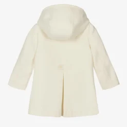 Boys Ivory Hooded Coat