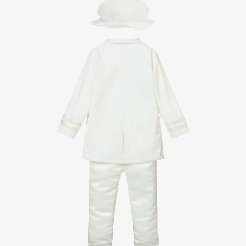 Boys Ivory Velvet Suit