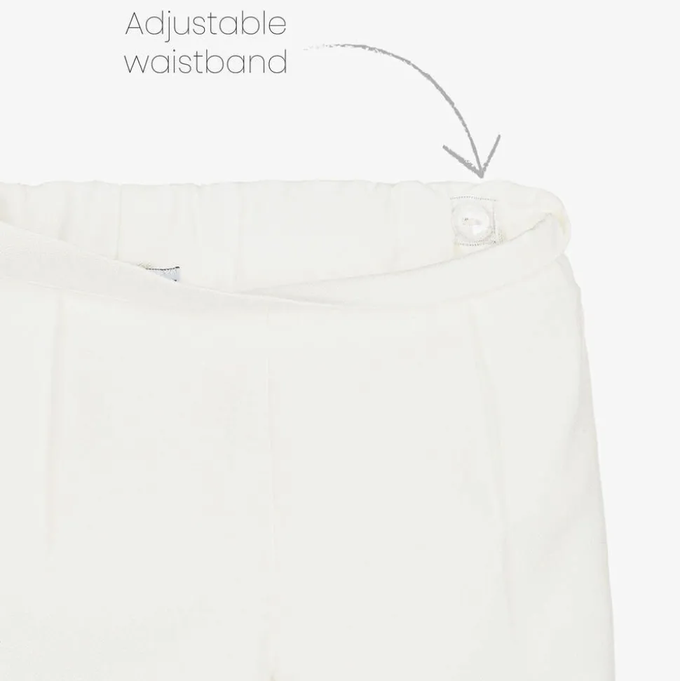 Boys Ivory Viscose Shorts Suit