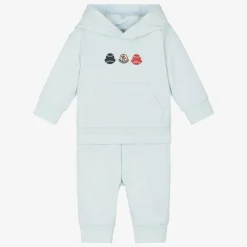 Boys Light Blue Cotton Tracksuit