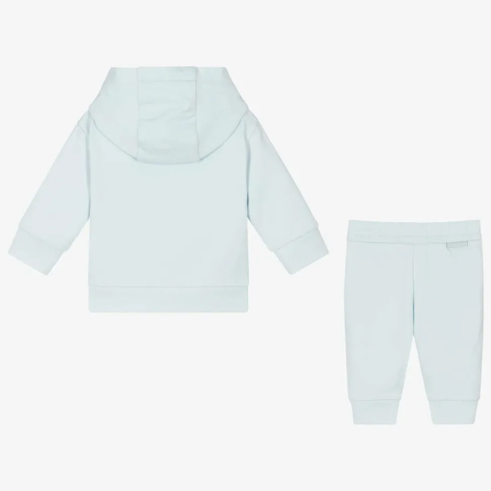 Boys Light Blue Cotton Tracksuit