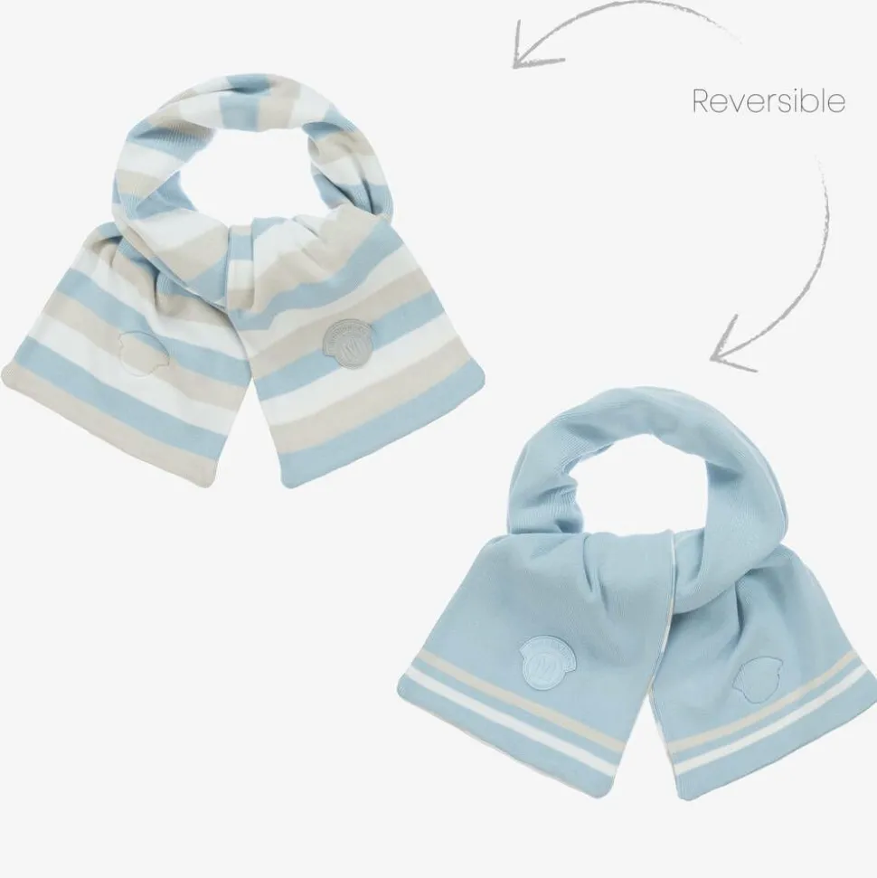 Boys Light Blue Reversible Scarf (115cm)