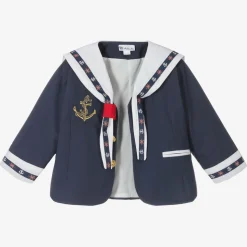 Boys Navy Blue & White Sailor Suit