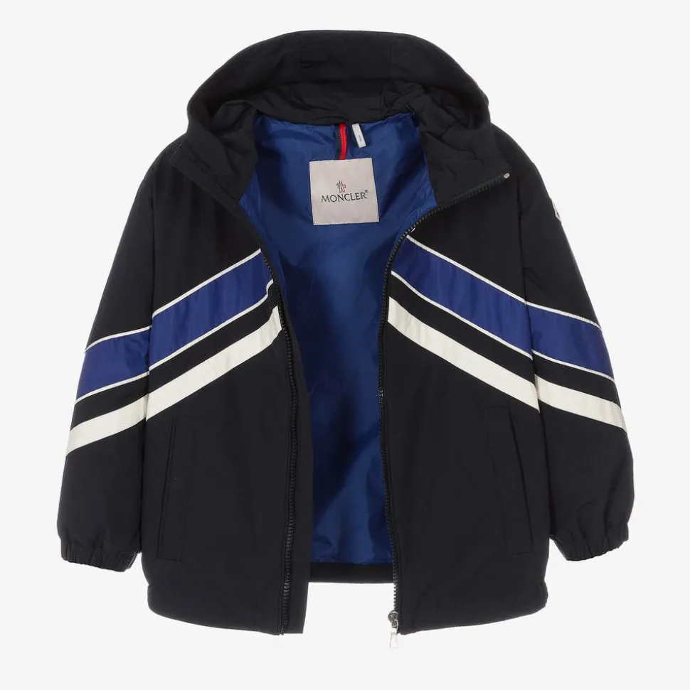Boys Navy Blue & White Tseren Jacket