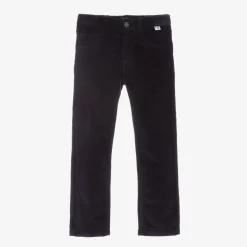 Boys Navy Blue Corduroy Trousers