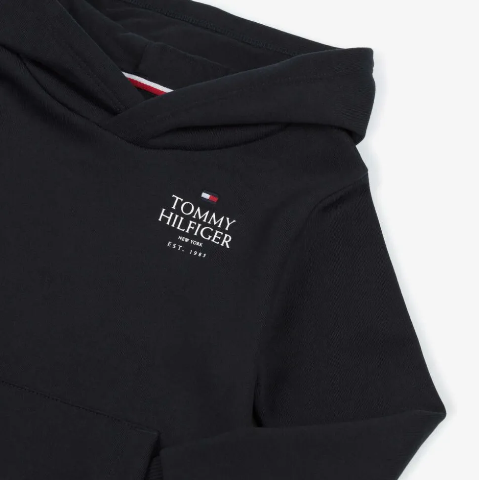 Boys Navy Blue Cotton Hoodie