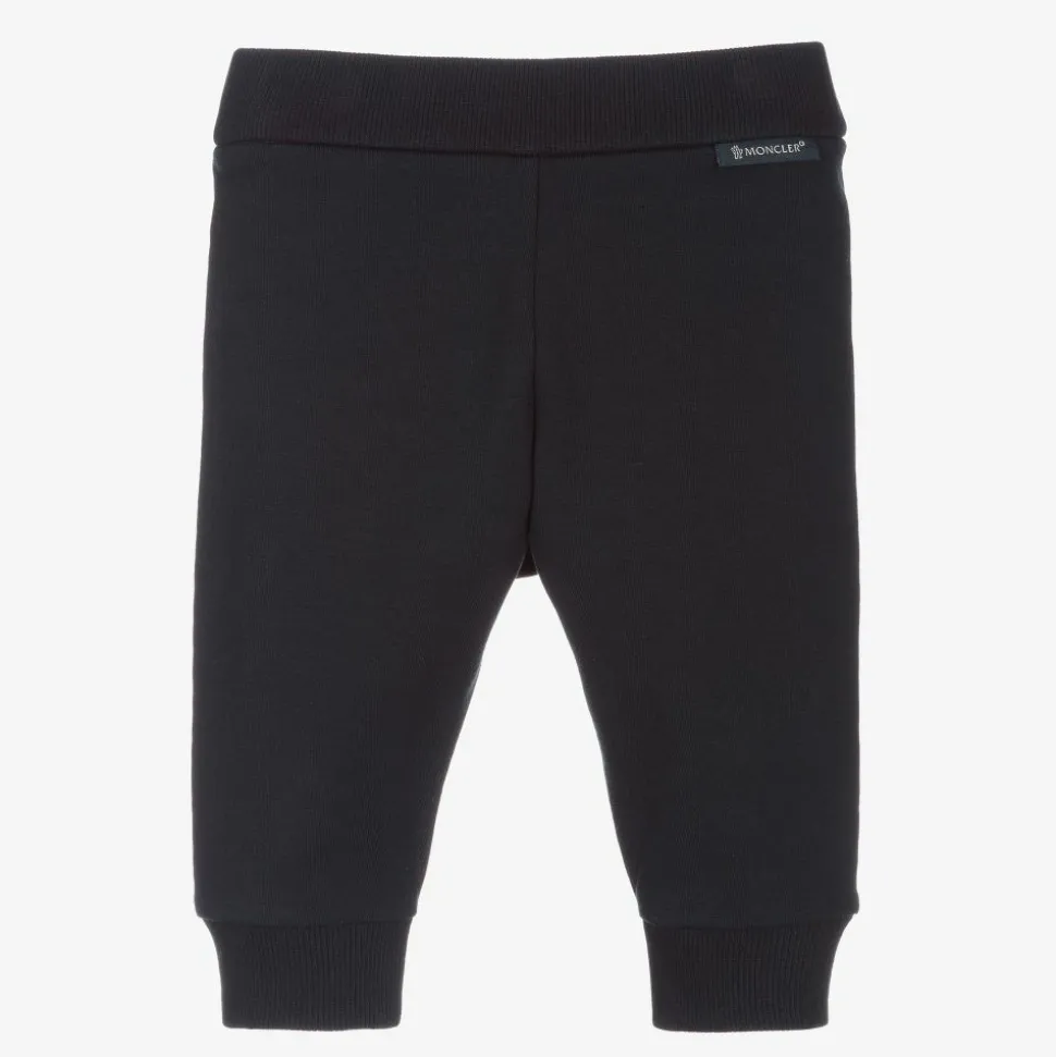 Boys Navy Blue Cotton Joggers