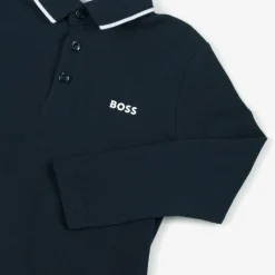 Boys Navy Blue Cotton Polo Shirt