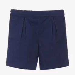 Boys Navy Blue Cotton Shorts