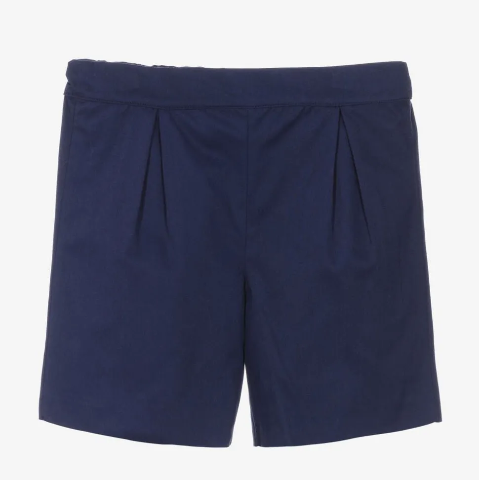 Boys Navy Blue Cotton Shorts