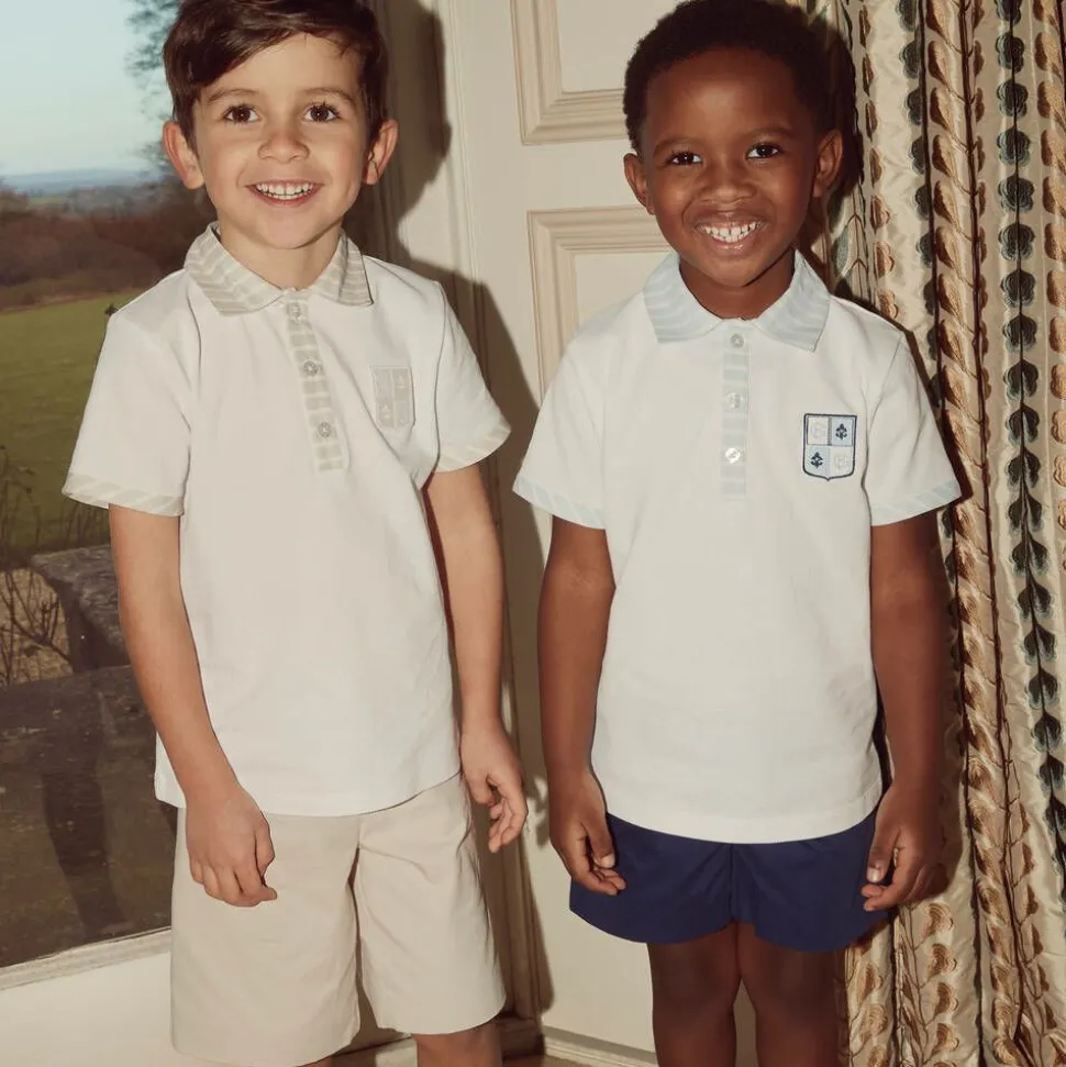 Boys Navy Blue Cotton Shorts