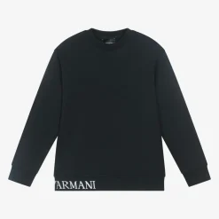 Boys Navy Blue Cotton Sweatshirt