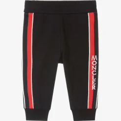 Boys Navy Blue Cotton Tape Joggers