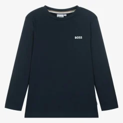 Boys Navy Blue Cotton Top