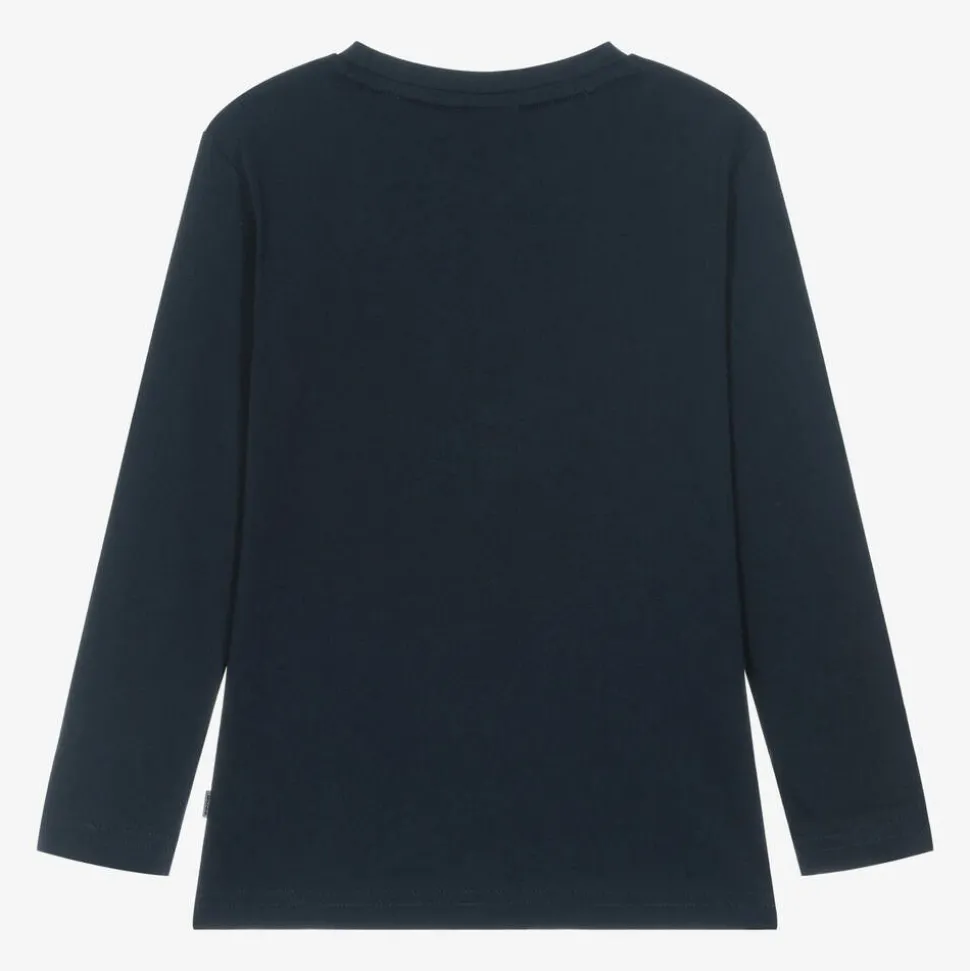 Boys Navy Blue Cotton Top