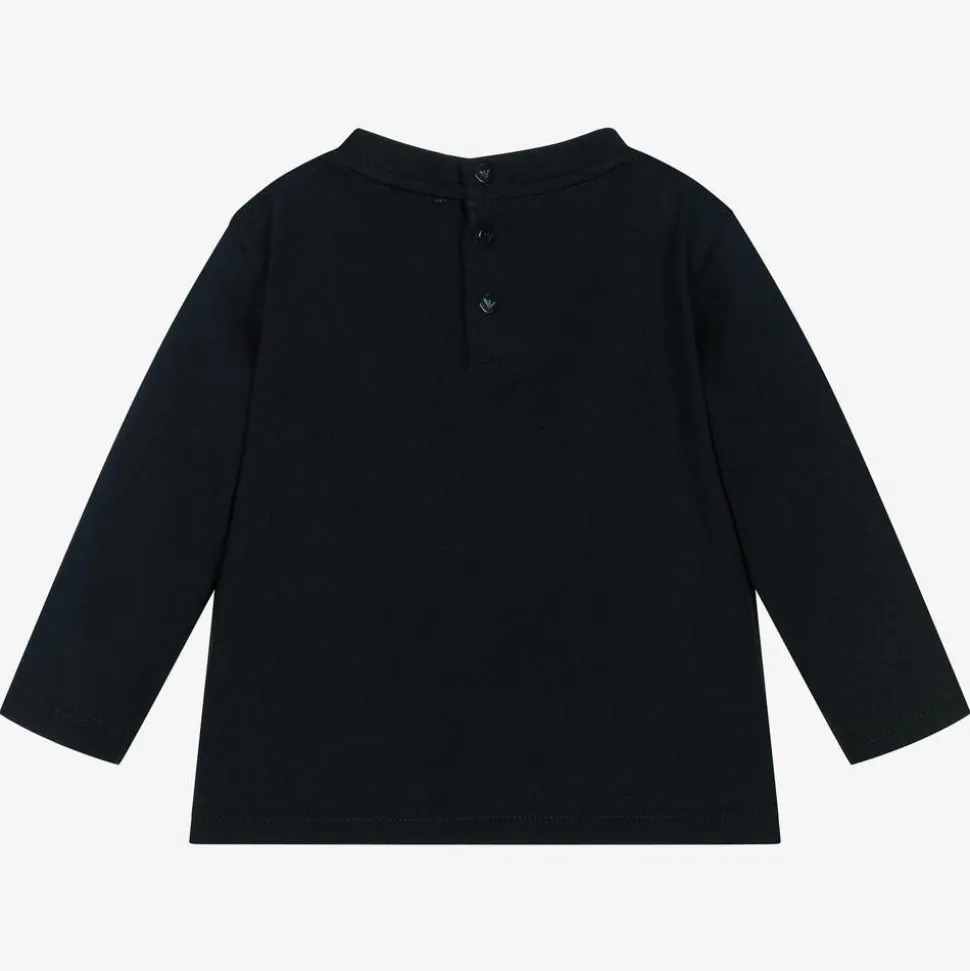 Boys Navy Blue Cotton Top