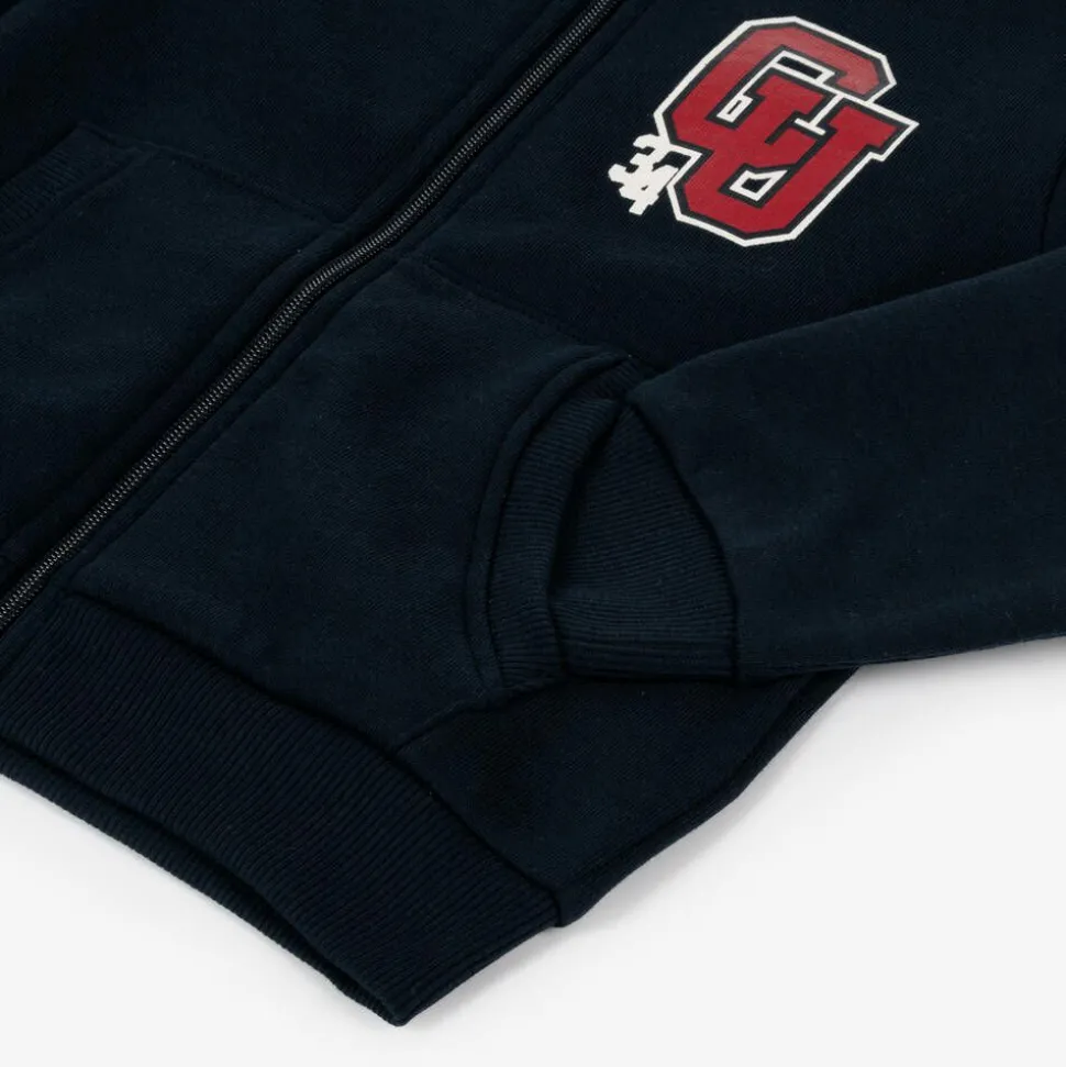 Boys Navy Blue Cotton Varsity Tracksuit