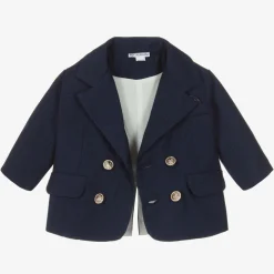 Boys Navy Blue Double Breasted Suit