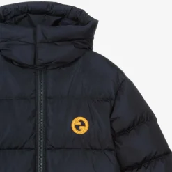 Boys Navy Blue Down-Fill GG Puffer Coat
