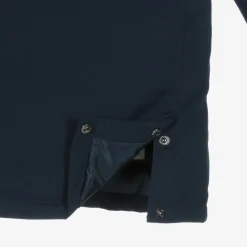 Boys Navy Blue Down-Filled Parka Coat