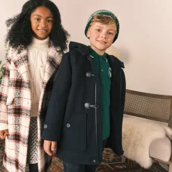 Boys Navy Blue Duffle Coat