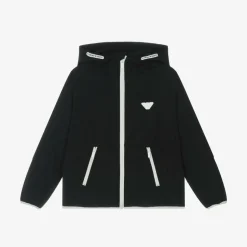 Boys Navy Blue Hooded Windbreaker