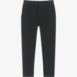 Boys Navy Blue Jersey Chino Trousers