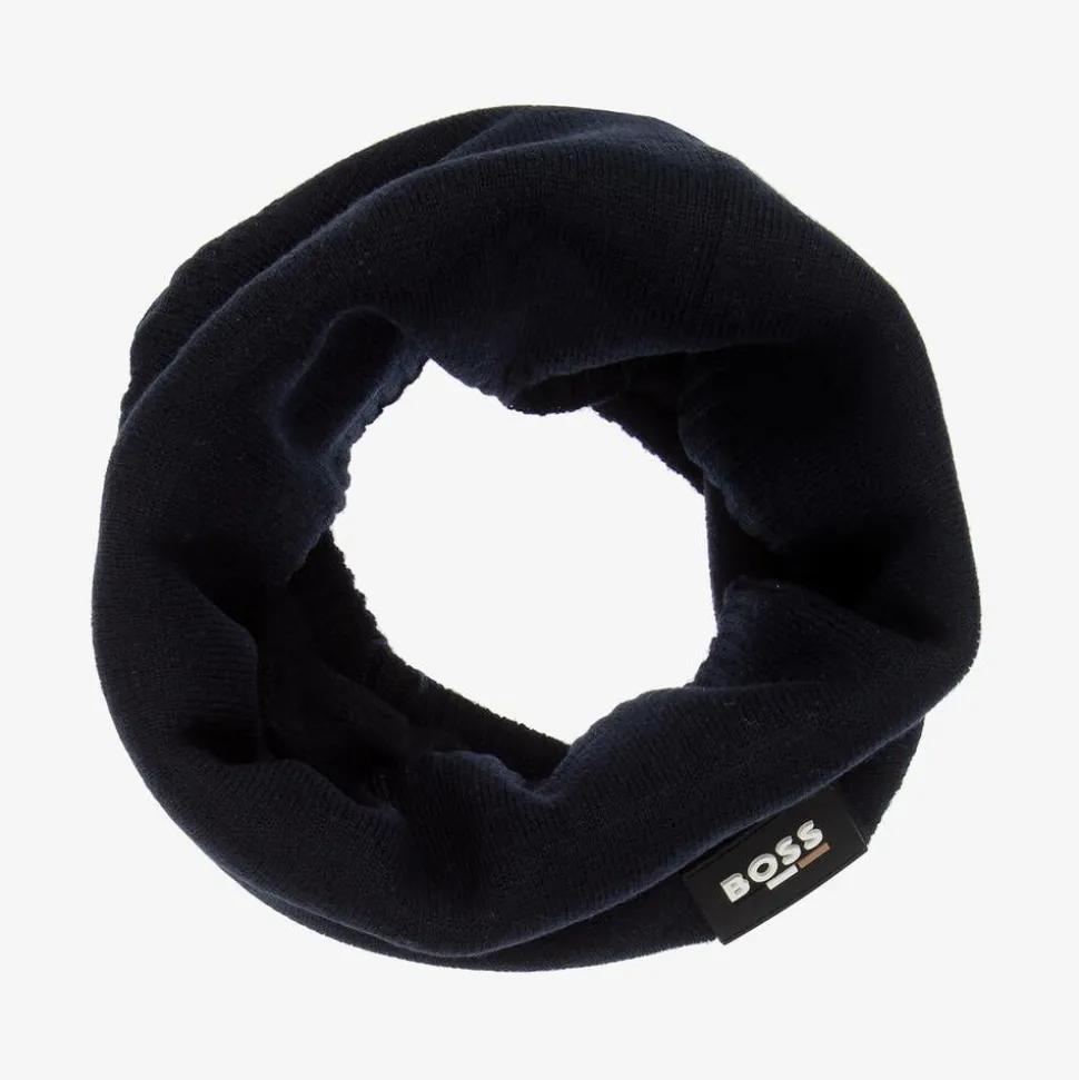 Boys Navy Blue Knitted Snood