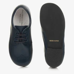 Boys Navy Blue Leather Brogues