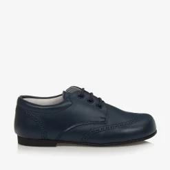 Boys Navy Blue Leather Brogues