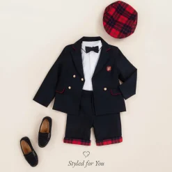 Boys Navy Blue Loafers