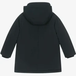 Boys Navy Blue Padded & Hooded Coat