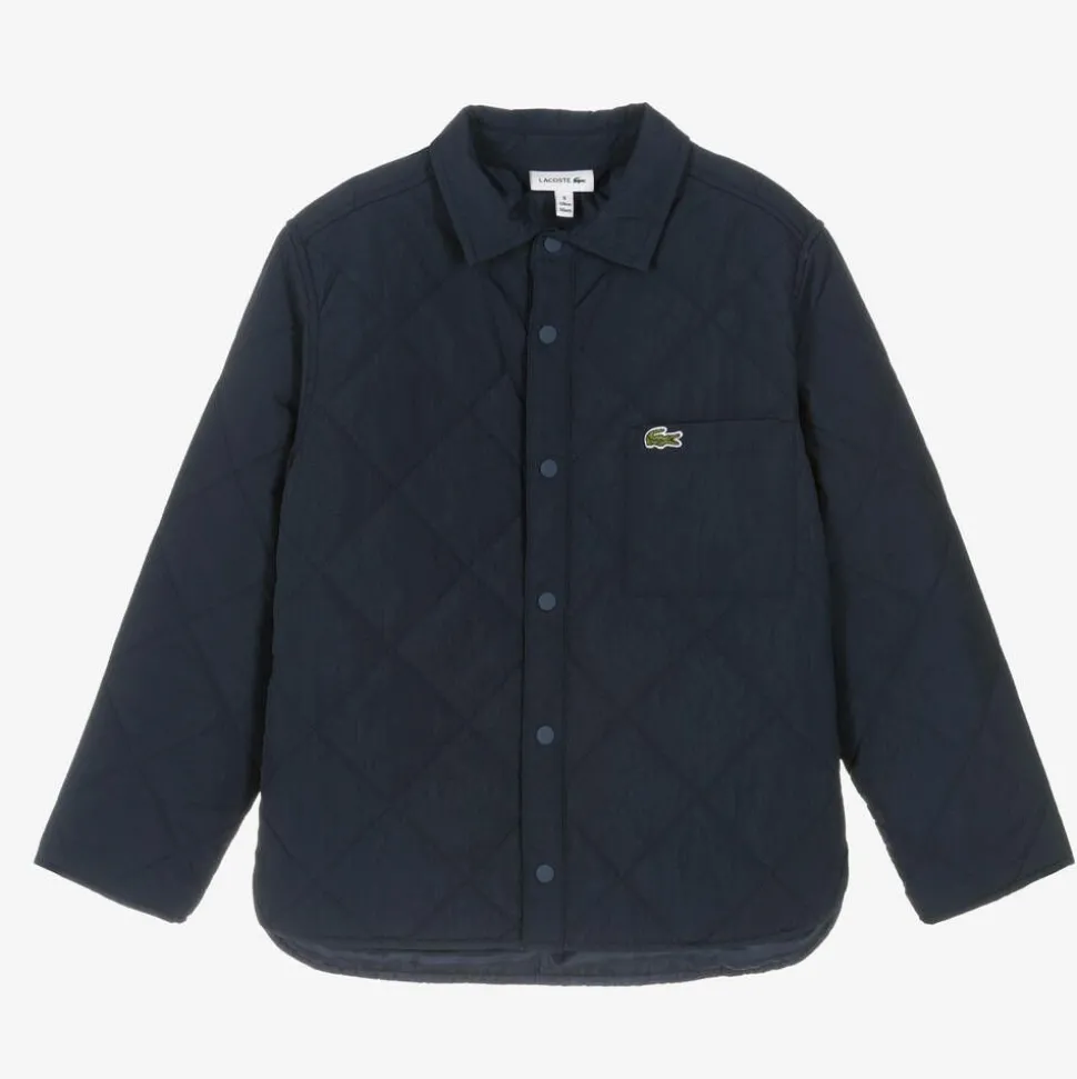 Boys Navy Blue Quilted Coat