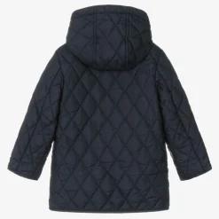 Boys Navy Blue Quilted Coat