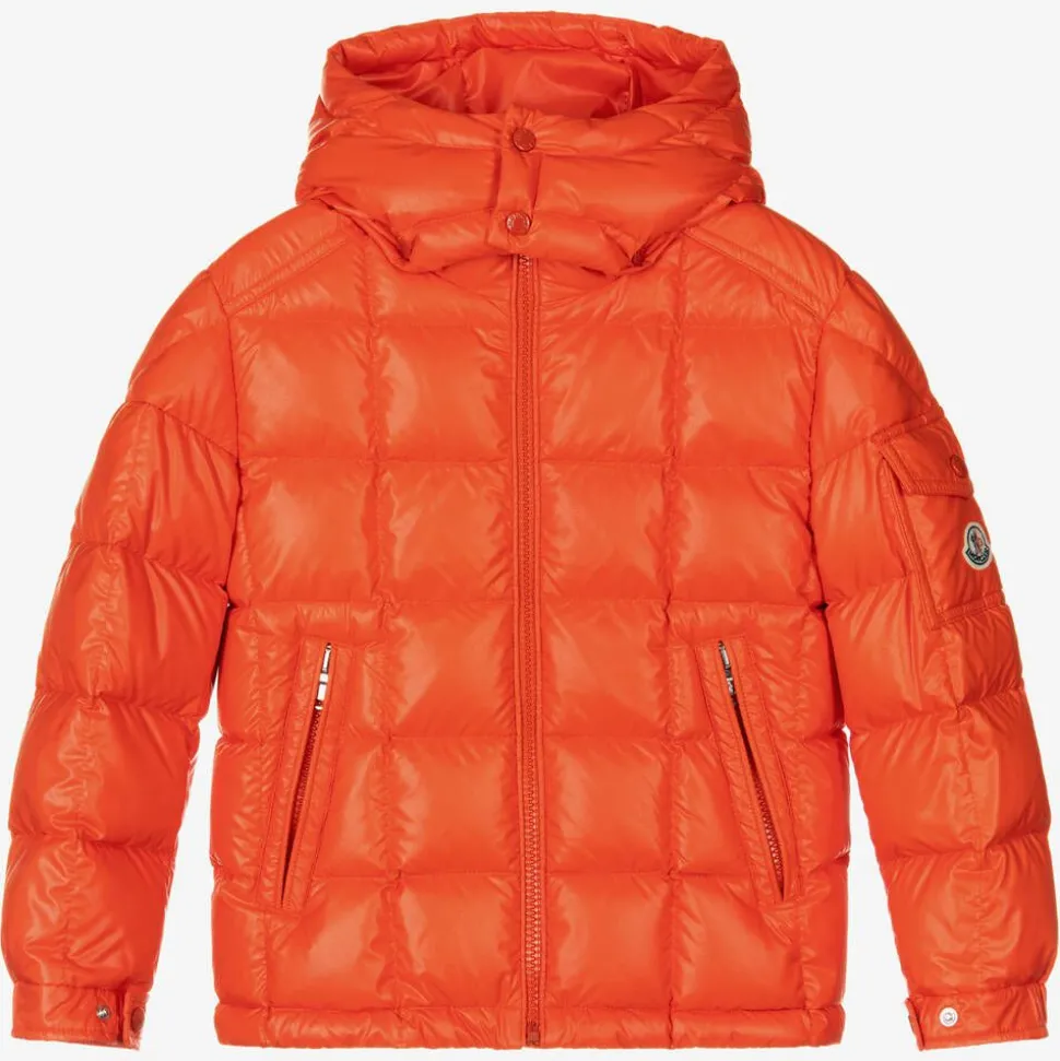 Boys Orange Jeff Down Puffer Jacket
