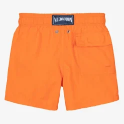 Boys Orange Water-Reactive Swim Shorts