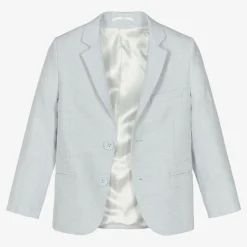 Boys Pale Blue Cotton Shorts Suit