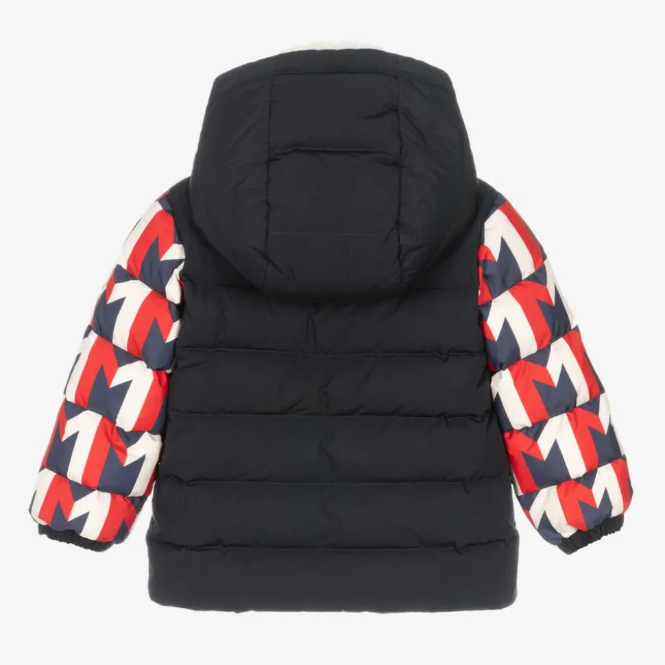 Boys Red & Blue Down Padded Eddie Coat