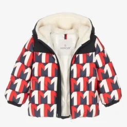Boys Red & Blue Down Padded Eddie Coat
