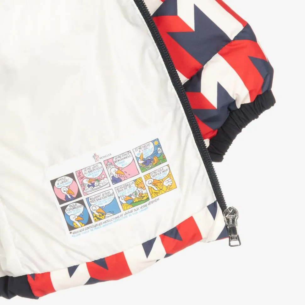 Boys Red & Blue Down Padded Eddie Coat